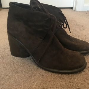 DKNT Suede Brown Booties